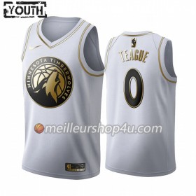 Maillot Basket Enfant Minnesota Timberwolves Jeff Teague 0 2019-20 Nike Blanc Golden Edition Swingman
